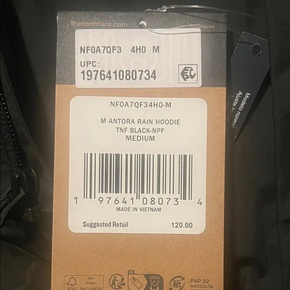 (NWT) The North Face Men's Antora Rain Hoodie (M) - Picture 2 of 7